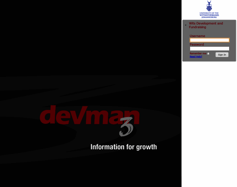 Devman.wits.ac.za thumbnail
