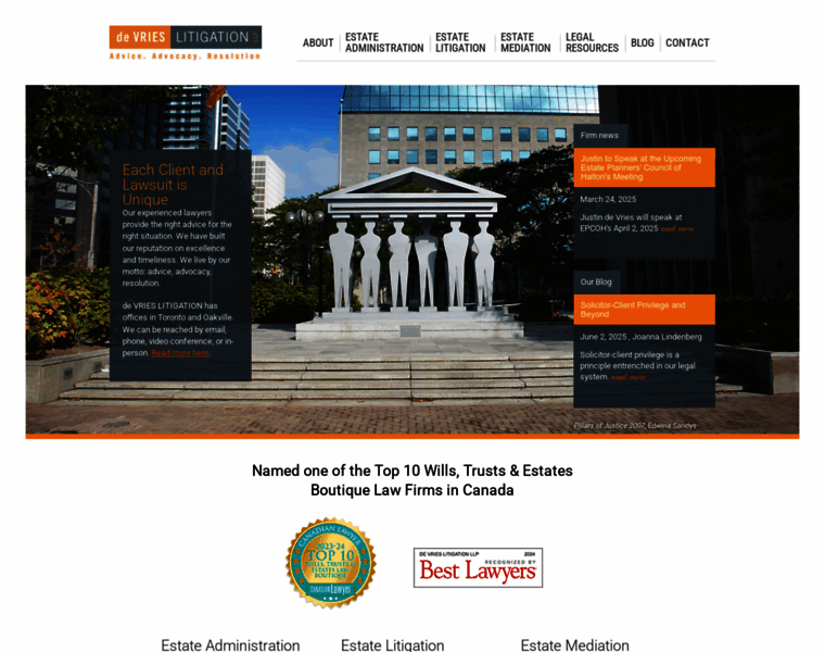 Devrieslitigation.com thumbnail