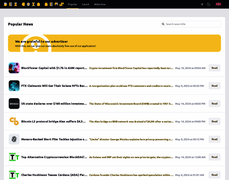 Dexcoin.news thumbnail