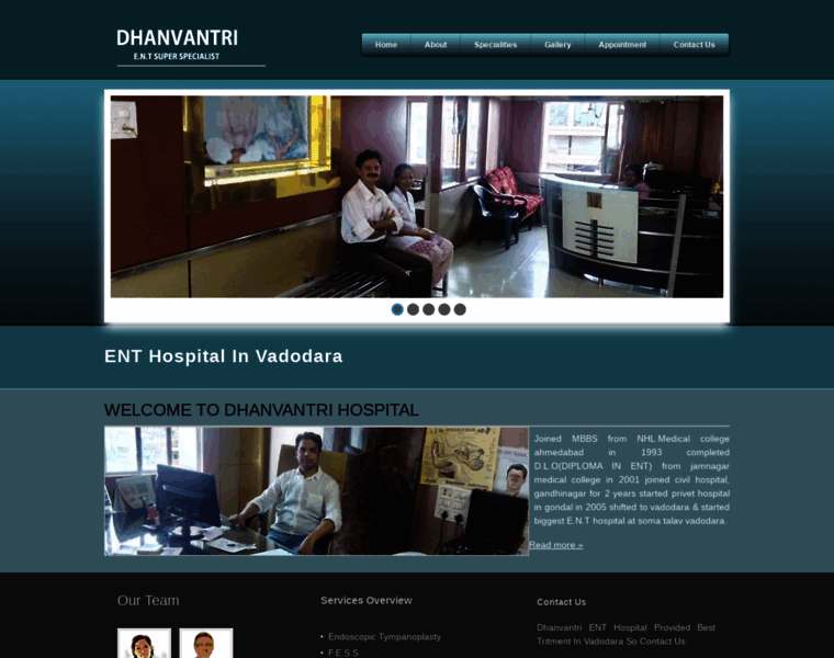 Dhanvantrienthospital.com thumbnail
