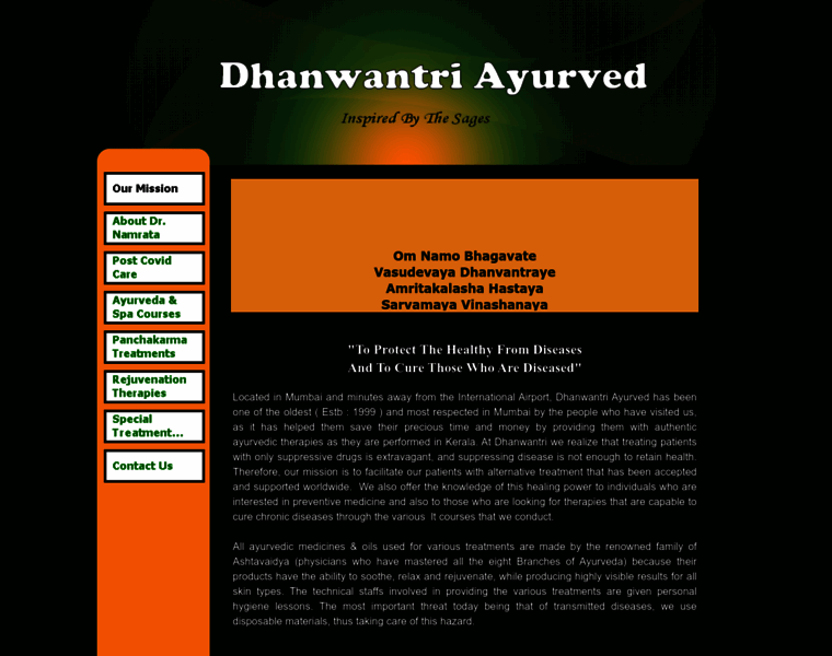 Dhanwantriayurved.in thumbnail