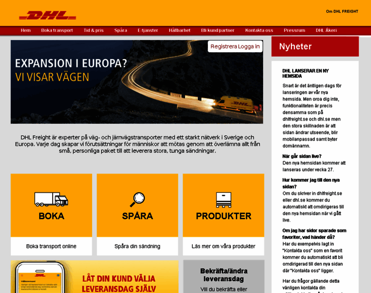 Dhlfreight.se thumbnail