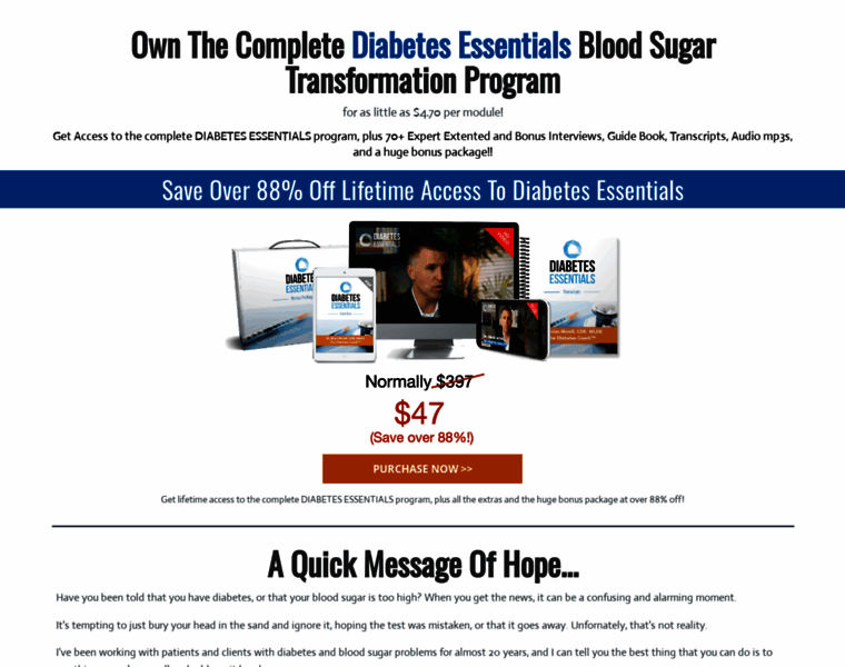 Diabetesessentialsprogram.com thumbnail