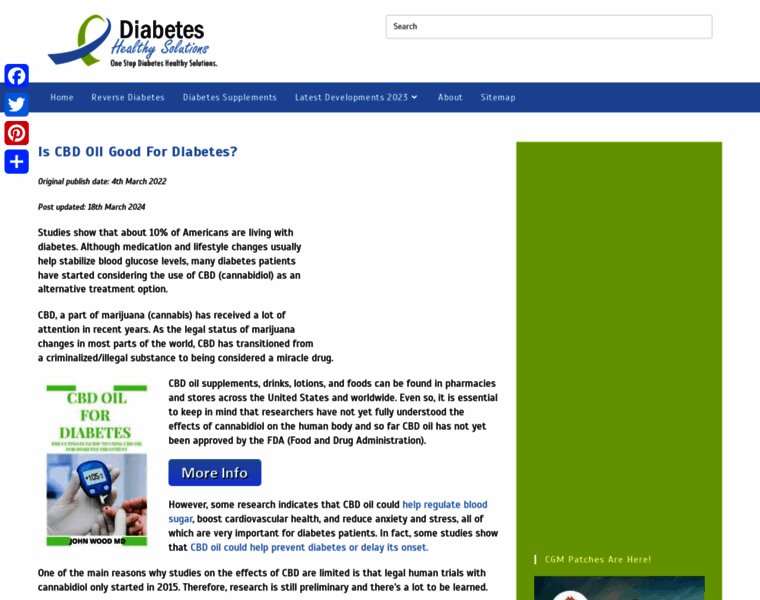 Diabeteshealthysolutions.com thumbnail