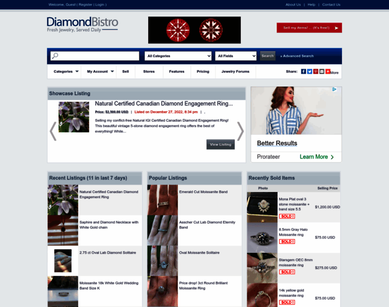 Diamondbistro.com thumbnail