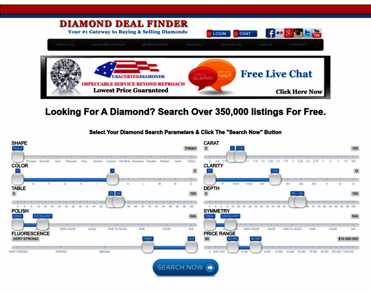 Diamonddealfinder.com thumbnail