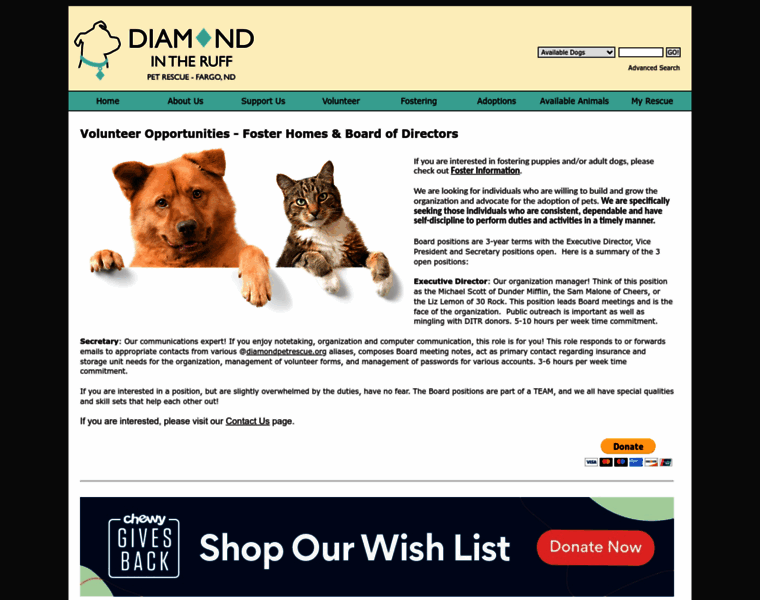 Diamondpetrescue.org thumbnail