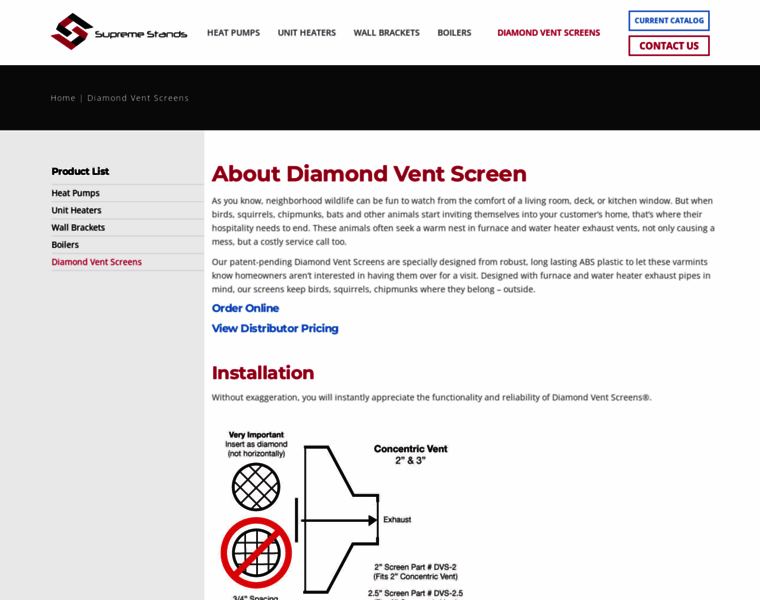 Diamondventscreen.com thumbnail