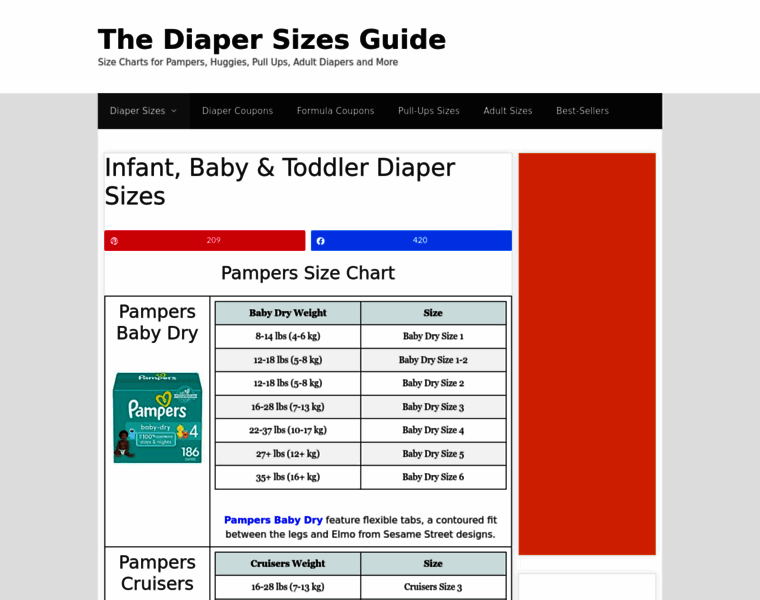 Diaper-sizes.org thumbnail