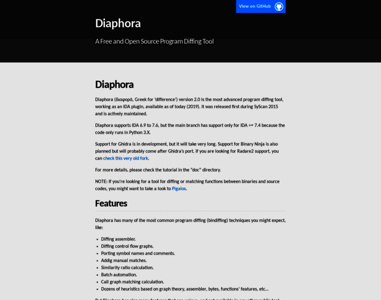Diaphora.re thumbnail