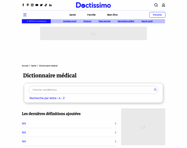 Dictionnaire.doctissimo.fr thumbnail