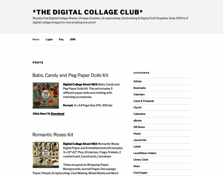 Digitalcollageclub.com thumbnail