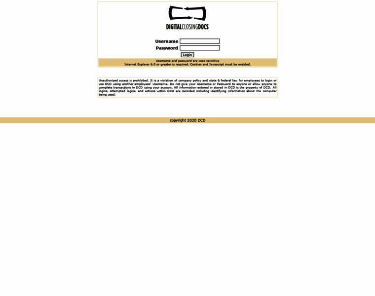 digitaldocs.net at WI. Digital Docs Login Page