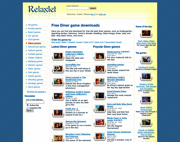 Diner-games.relaxlet.com thumbnail
