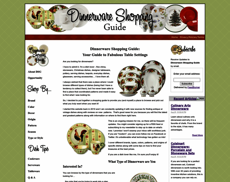 Dinnerware-shopping-guide.com thumbnail