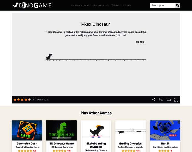 Dinogame.one thumbnail