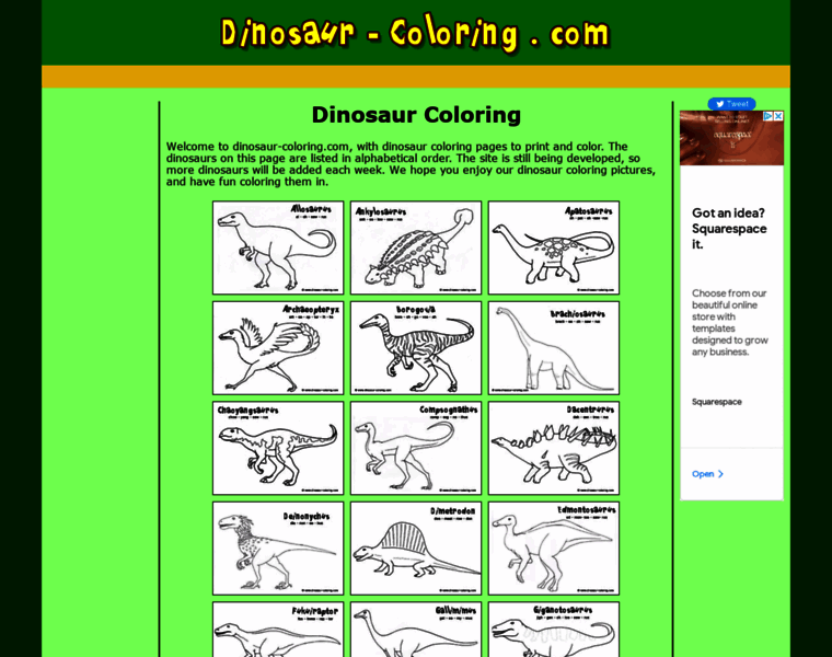 Dinosaur-coloring.com thumbnail
