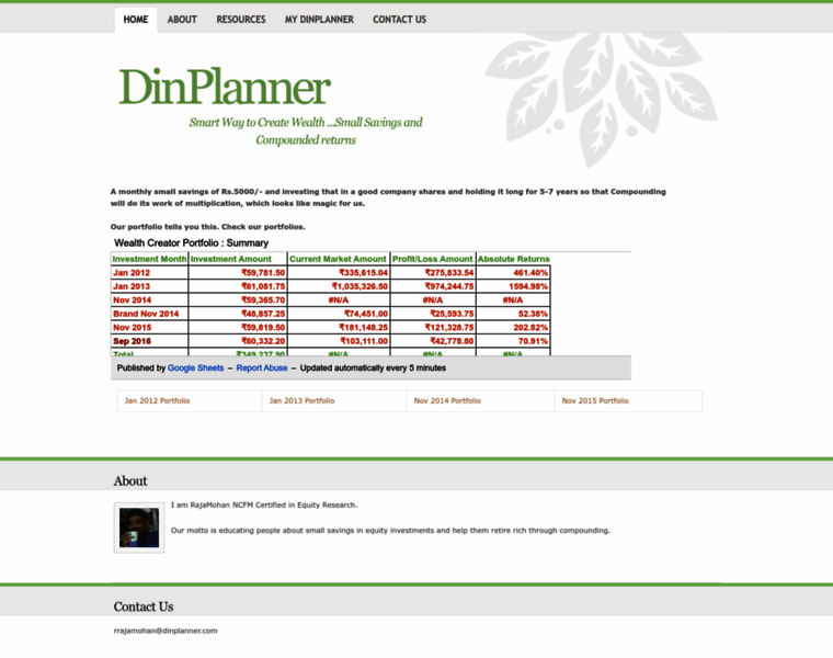 Dinplanner.co.in thumbnail