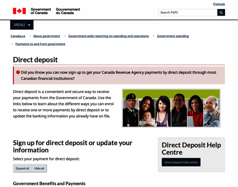 Directdeposit.gc.ca thumbnail