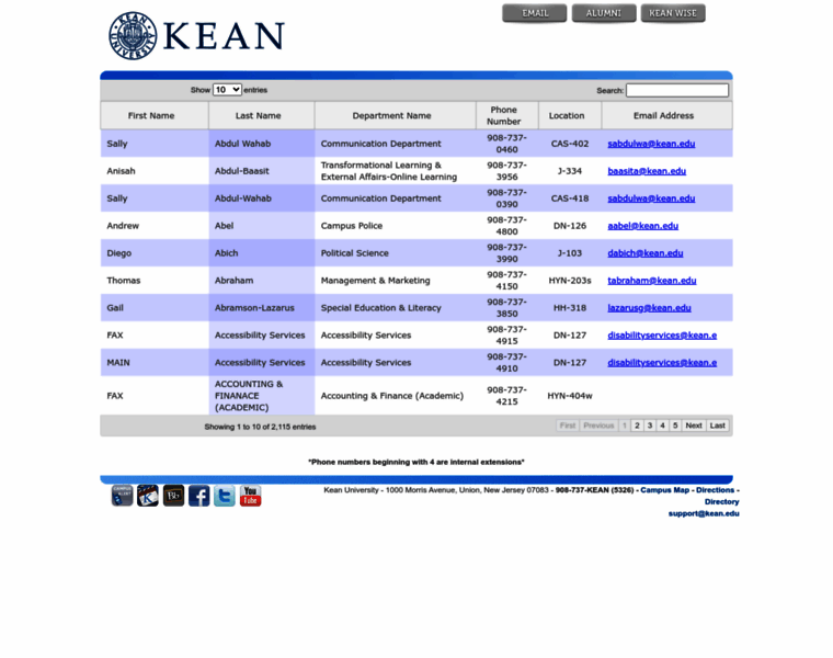 Directory.kean.edu thumbnail