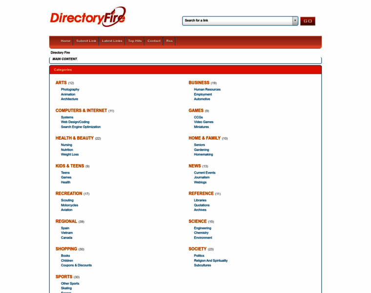Directoryfire.com thumbnail