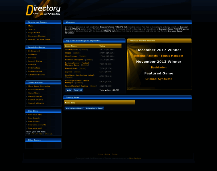 Directoryofgames.com thumbnail