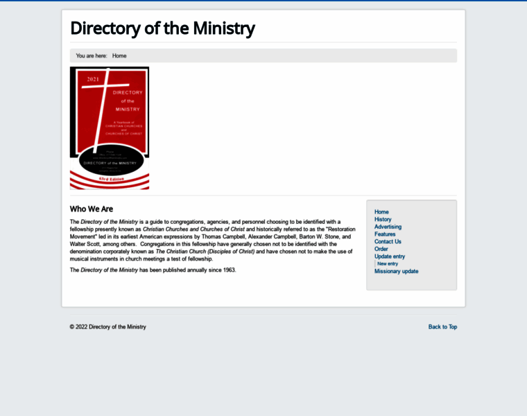 Directoryoftheministry.com thumbnail