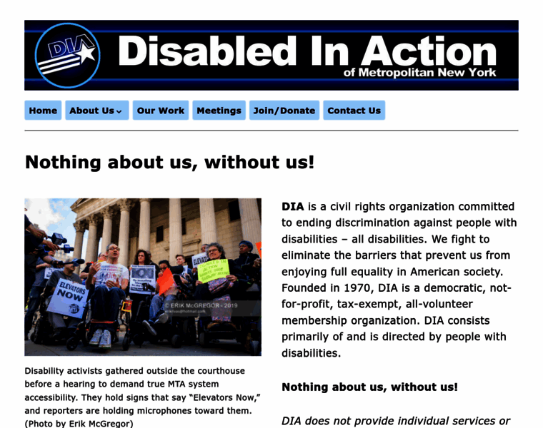 Disabledinaction.org thumbnail