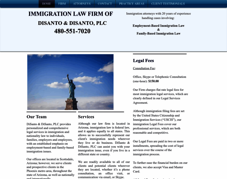 Disantoimmigrationlaw.com thumbnail