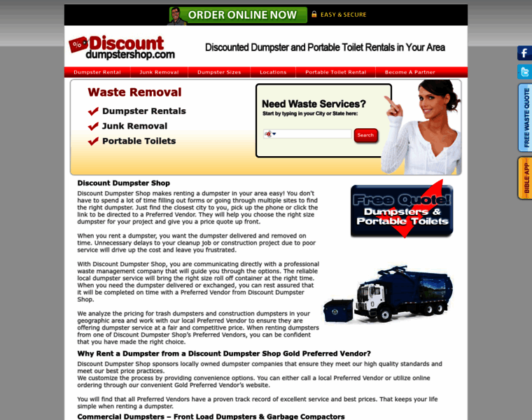 Discountdumpstershop.com thumbnail