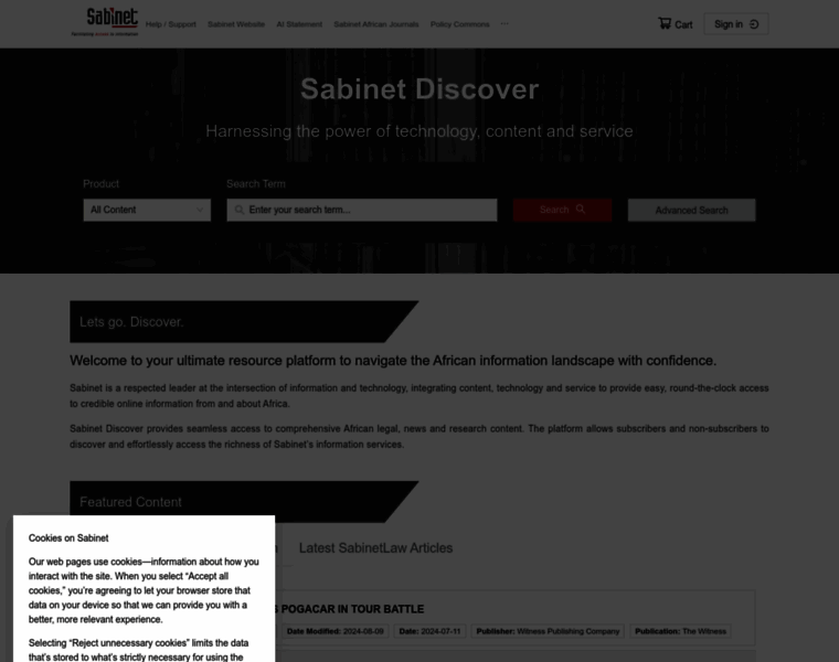 Discover.sabinet.co.za thumbnail