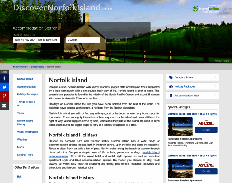 Discovernorfolkisland.com thumbnail
