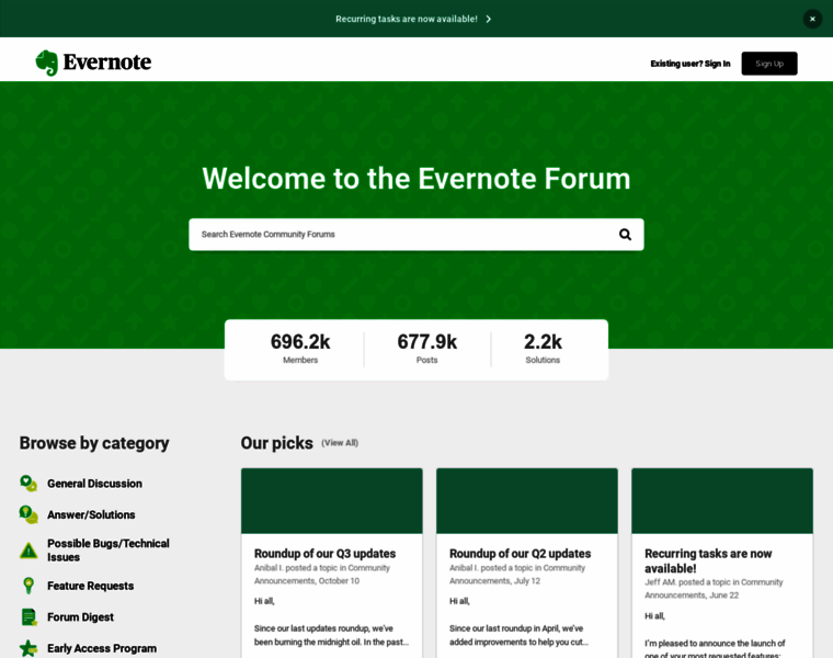 Discussion.evernote.com thumbnail