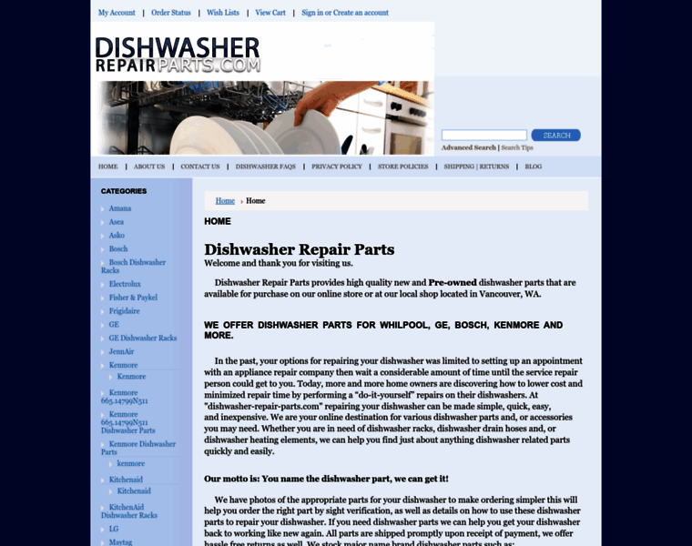 Dishwasher-repair-parts.com thumbnail