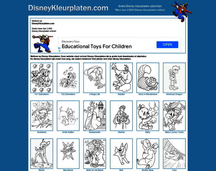 Disneykleurplaten.com thumbnail