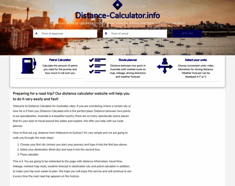 Distance-calculator.info thumbnail