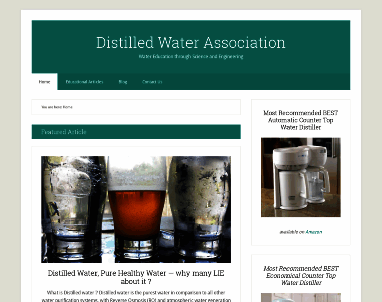 Distilledwaterassociation.org thumbnail
