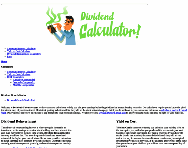 Dividend-calculator.com thumbnail