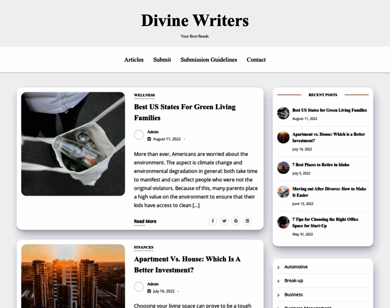 Divinewriters.com thumbnail