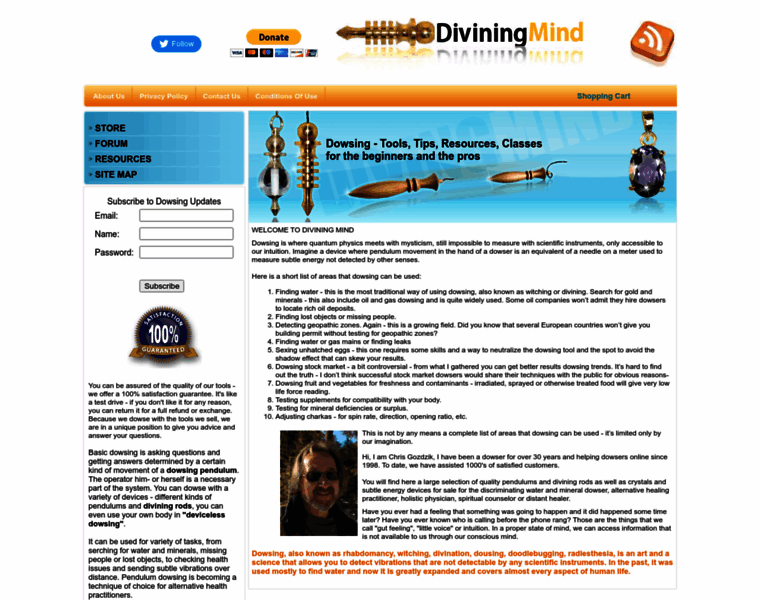 Diviningmind.com thumbnail