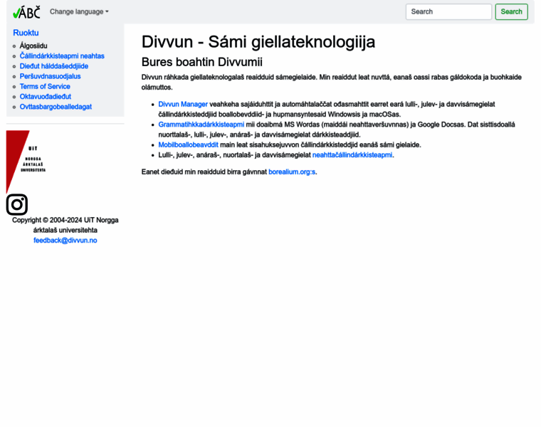Divvun.no thumbnail
