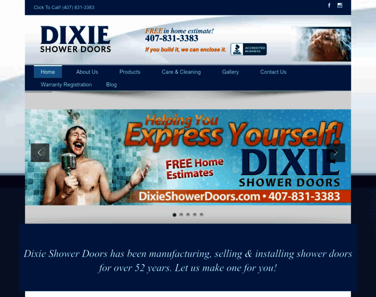 Dixieshowerdoors.com thumbnail