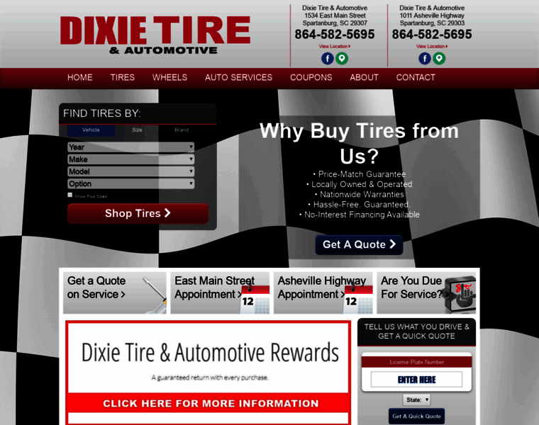 Dixietire.com thumbnail