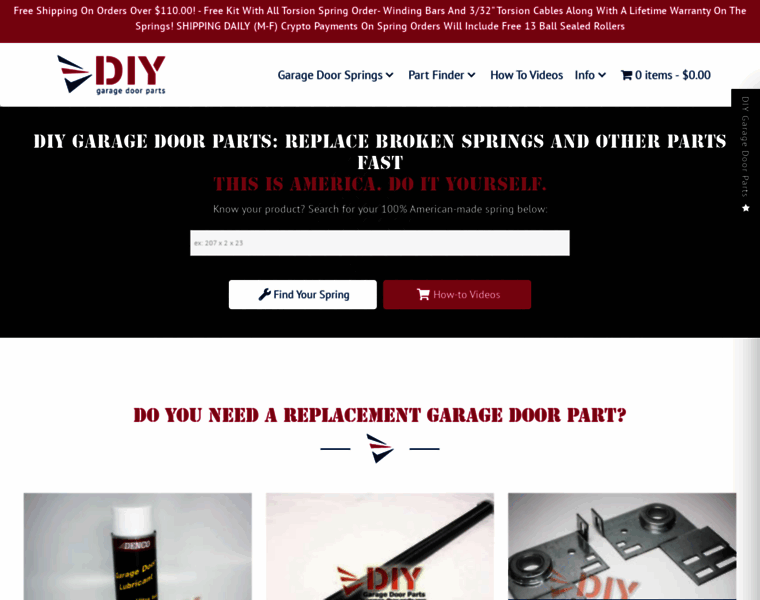 Diy-garage-door-parts.com thumbnail