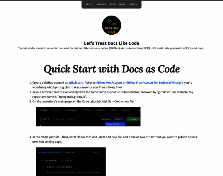 Docslikecode.com thumbnail