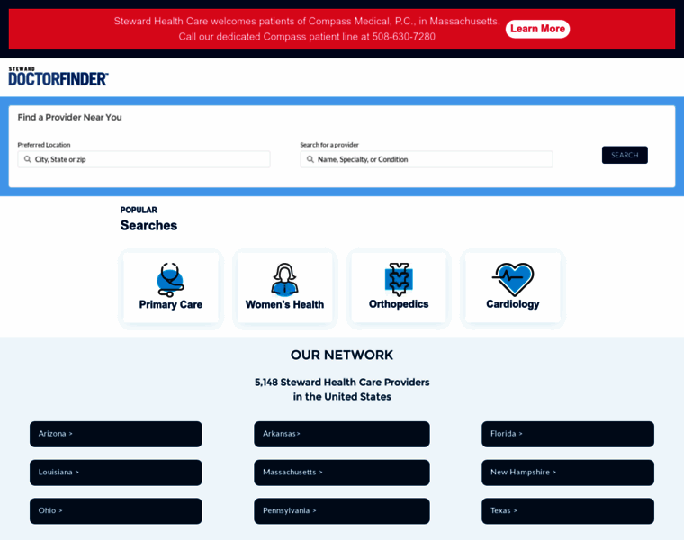Doctorfinder.steward.org thumbnail