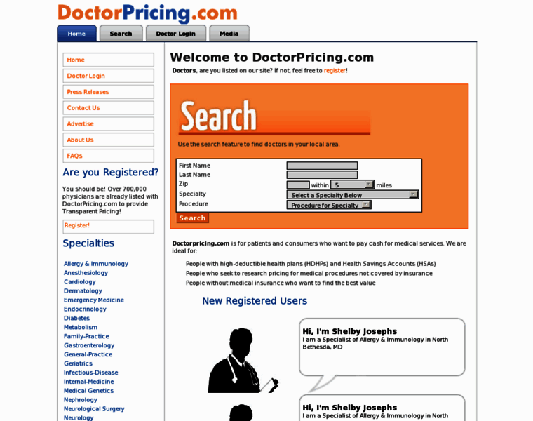 Doctorpricing.com thumbnail