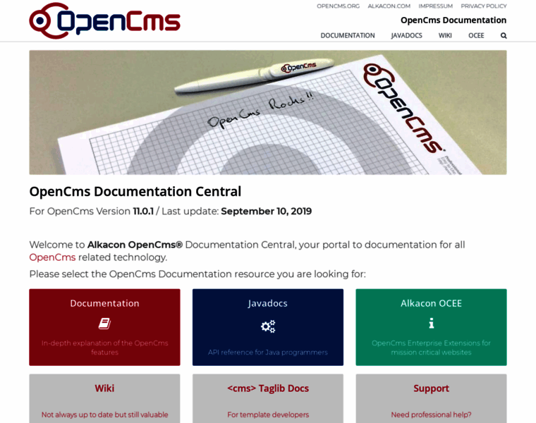 Documentation.opencms.org thumbnail