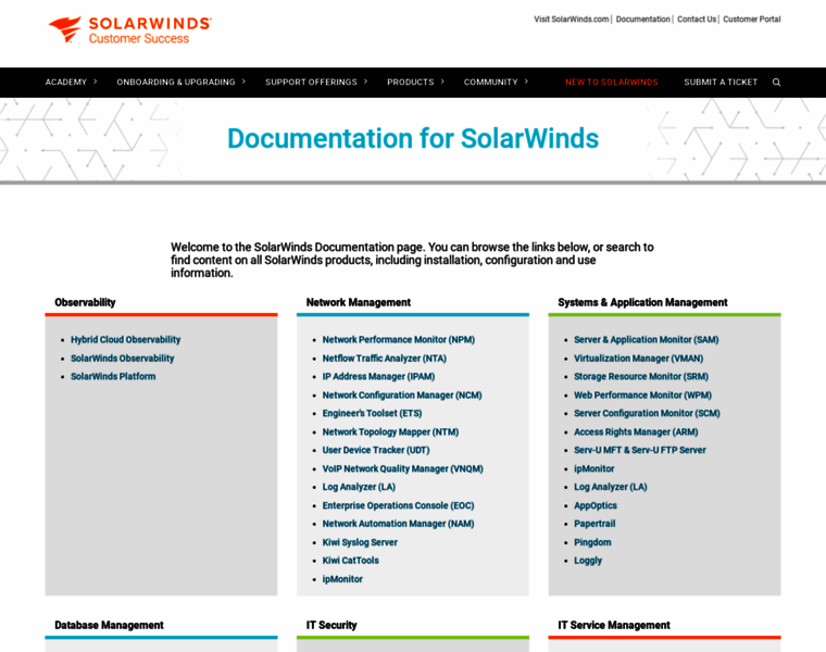 Documentation.solarwinds.com thumbnail