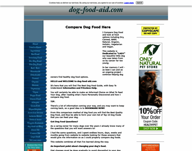 Dog-food-aid.com thumbnail
